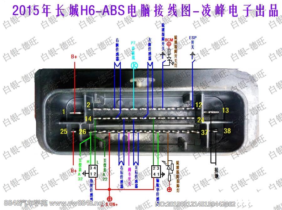 2015年长城H6-ABS电脑接线图